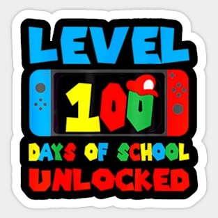 Level 100 Days Of School Unlocked Boys 100th Day Of School Sticker